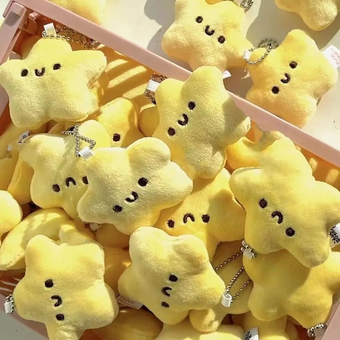 Plush Star Character Keychain Charm