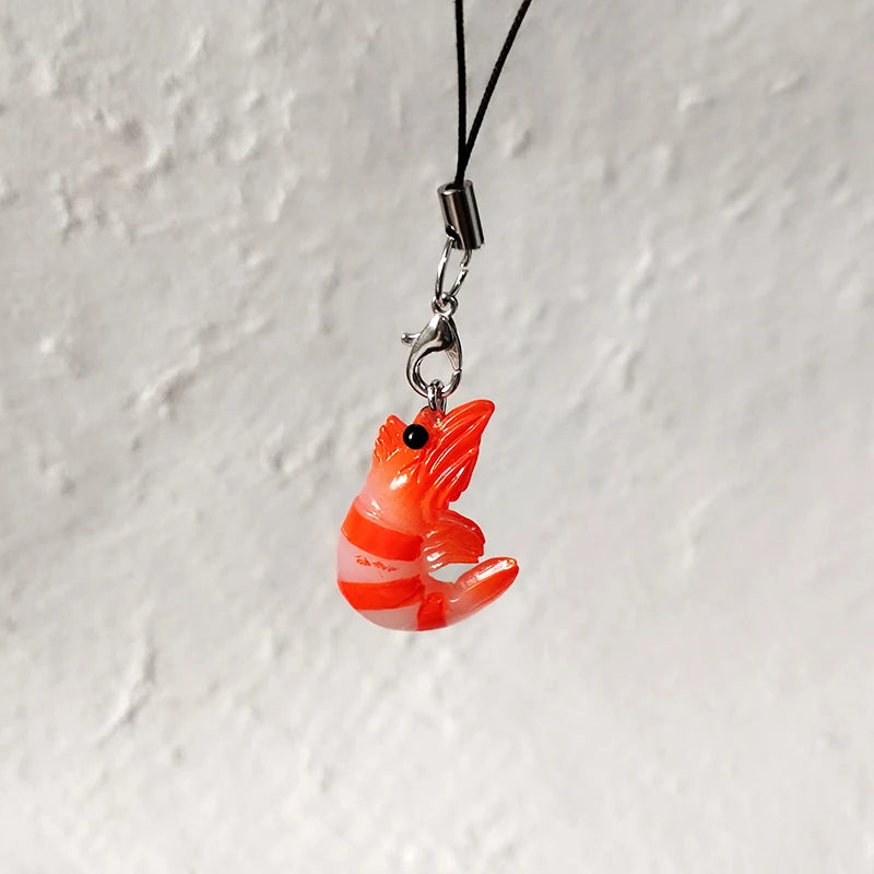 Shrimp Friend Charm Strap - Ice Cream Cake