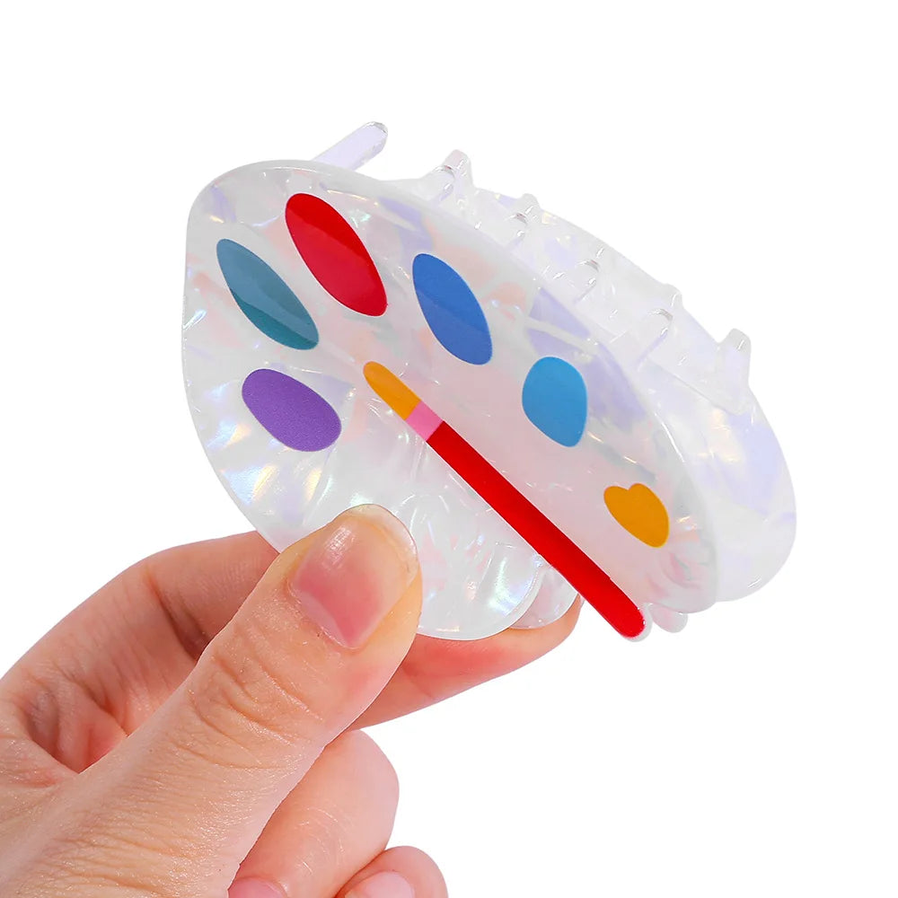 Paint Palette Hair Claw Clip