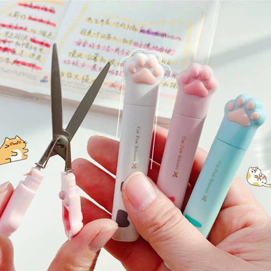 Kawaii Cat Claw Scissors Portable Cute Small Scissor Student Office Multi-functional Scissors Tiny Scissor Stationery - Ice Cream Cake