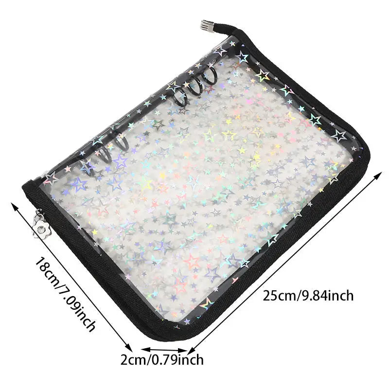 Star Glitter Photo Card Ring Binder