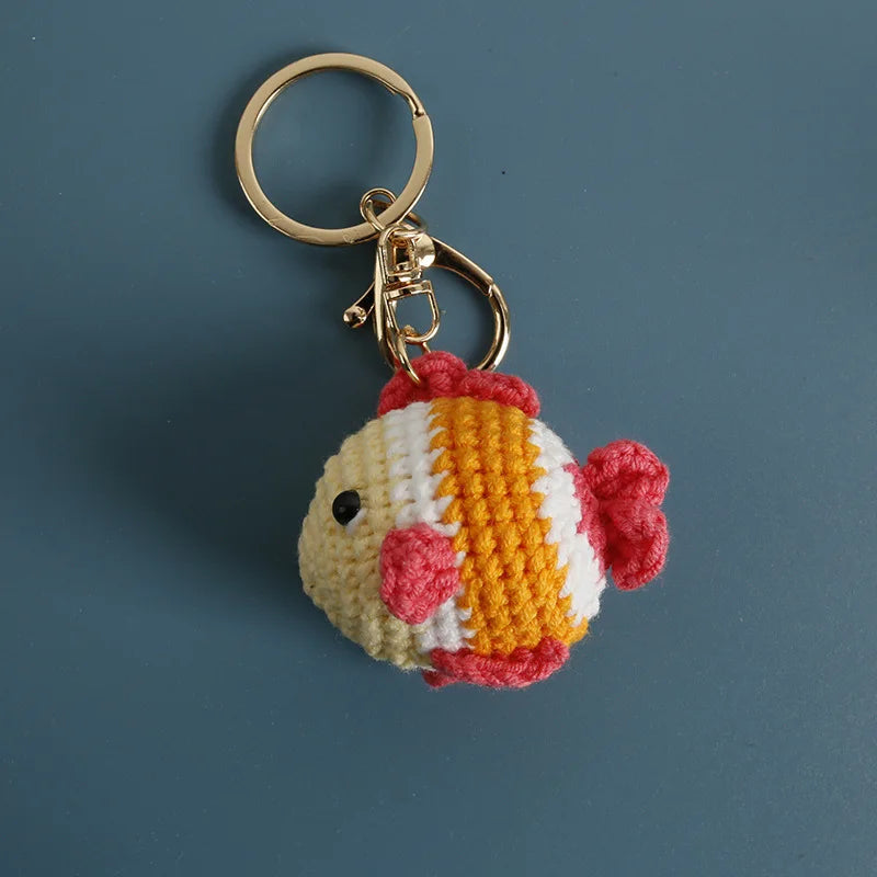Handmade Crochet Ocean Friends Keychain Charm