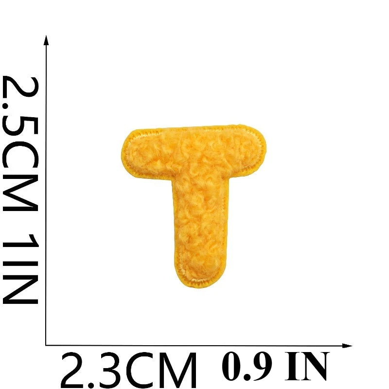 A to Z Terry Alphabet Iron-On Patches - Ice Cream Cake