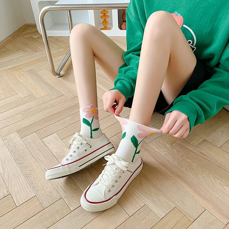 Flower Power Crew Socks