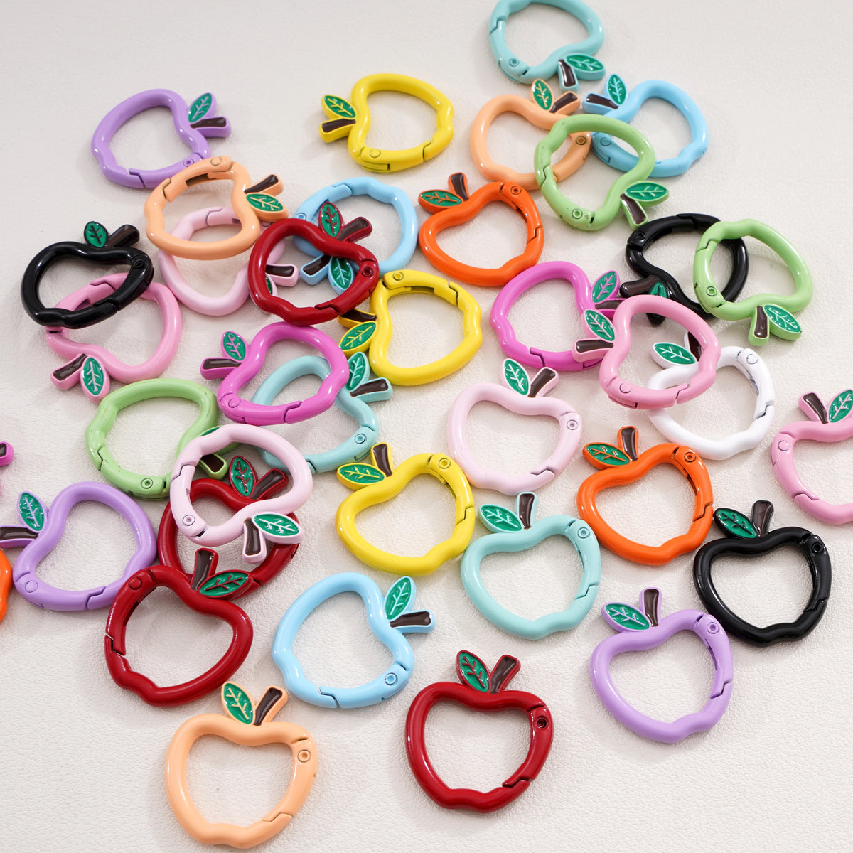 Mini Apple Shaped Carabiner Clip