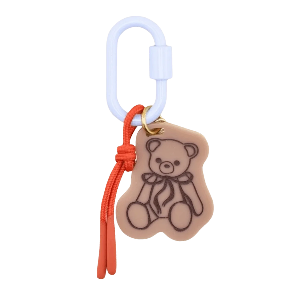 Cartoon Acrylic Rope Woven Pendant Cute Creativity Floral Keyring Retro Geometric Shape Bag Chain Charms Student - Ice Cream Cake