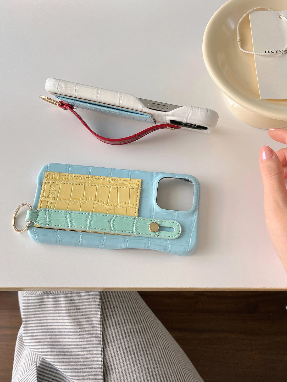 80 Pastels Crocodile Patchwork iPhone Case