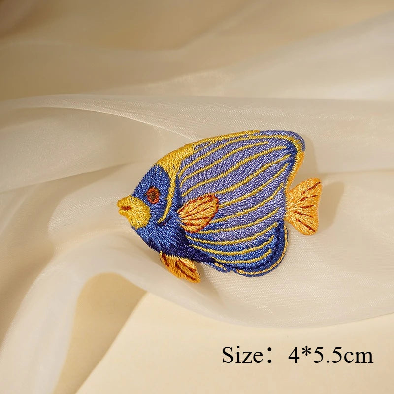Sealife Embroidered Iron-On Patch
