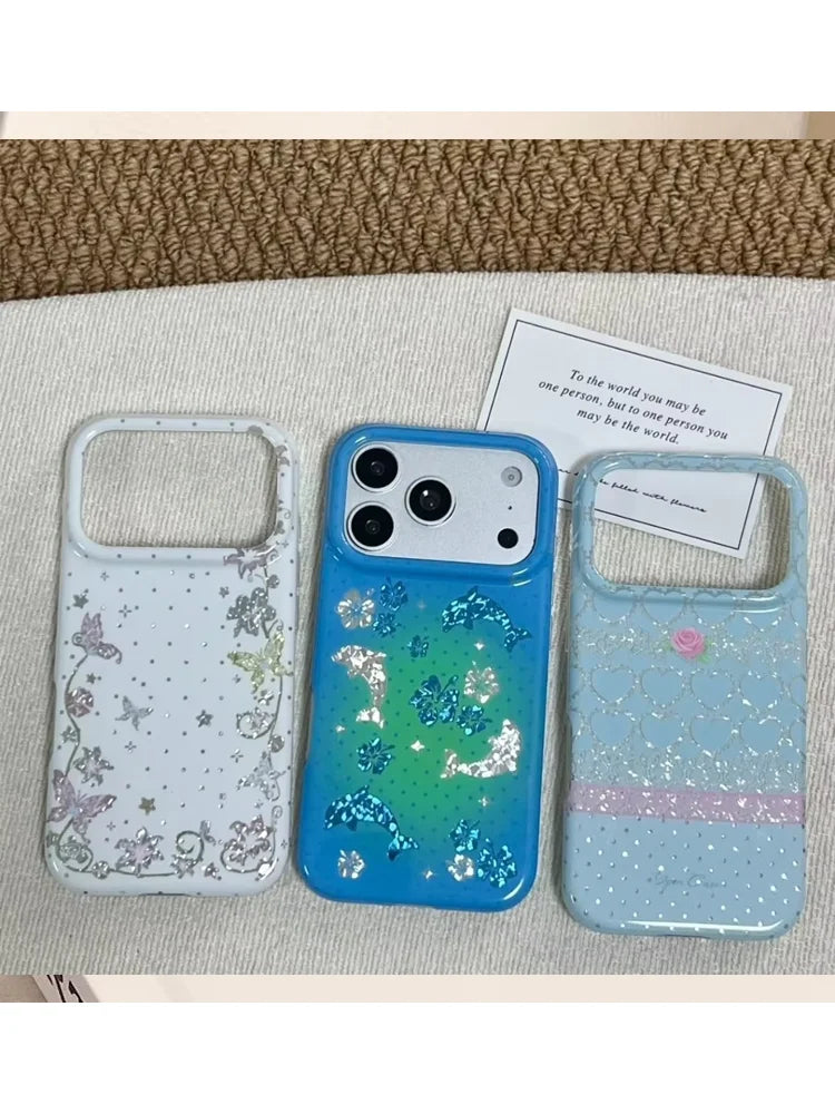 Blue Glitter iPhone Case