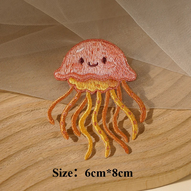 Sealife Embroidered Iron-On Patch