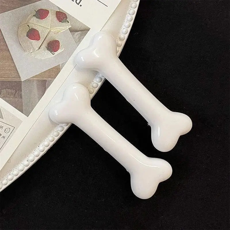 Bone Shaped Hair Clips