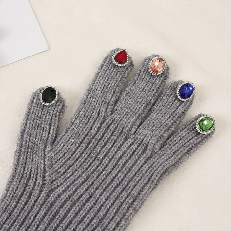 Fancy Manicure Knit Gloves