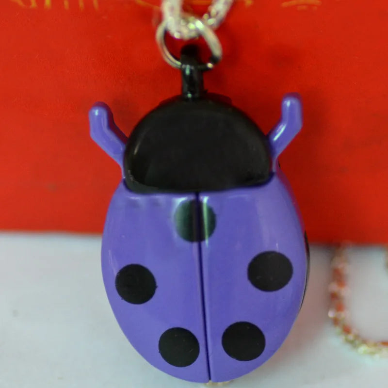Ladybug Necklace Watch