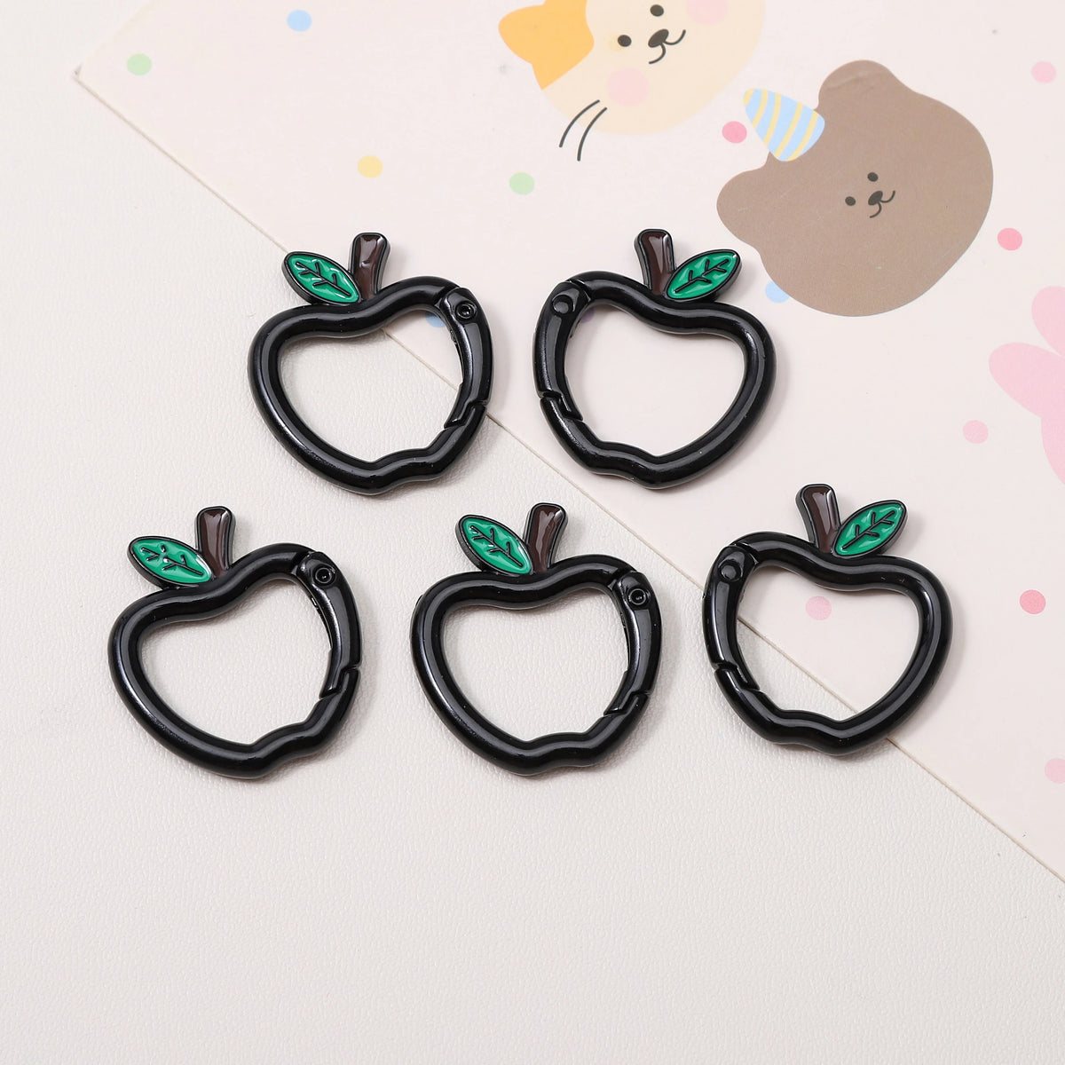 Mini Apple Shaped Carabiner Clip
