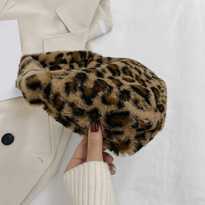 Faux Fur Animal Pattern Purse