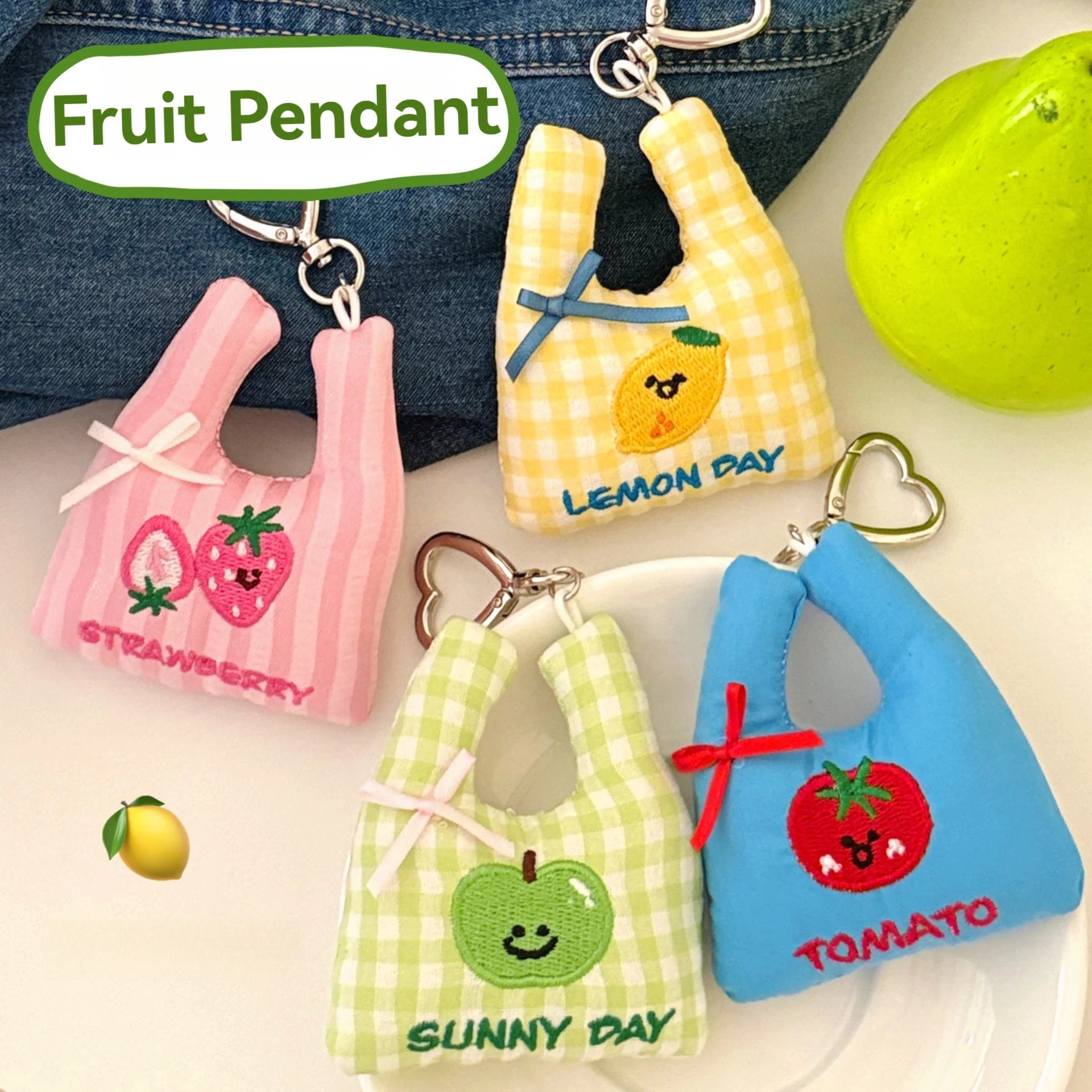 1/4 Pcs Cute Shopping Bag Doll Pendant Versatile Backpack Decoration Keychain Decoration Doll Pendant - Ice Cream Cake