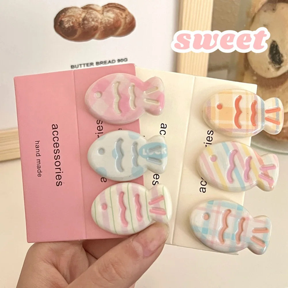 Pastel Fish Hairclip Set