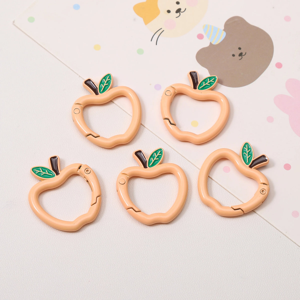 Mini Apple Shaped Carabiner Clip