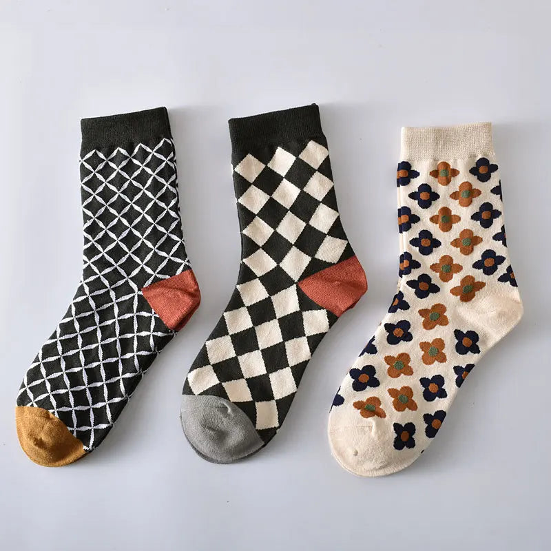 Autumn Flowers Crew Socks