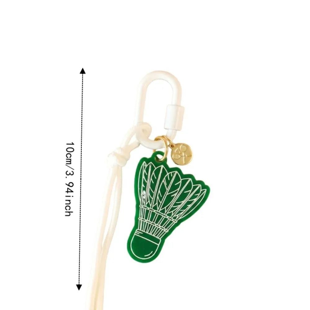 Weave Rope Rope Woven Acrylic Keychain Contrasting Color Golf Sports Series Pendant Tennis Geometric Shape Bag Chain Charms - Ice Cream Cake
