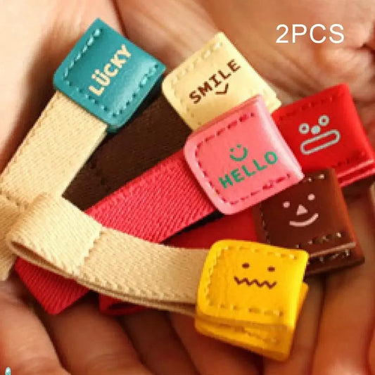 Kawaii Colour-block Canvas Cable Tidy Set (Set of 2)