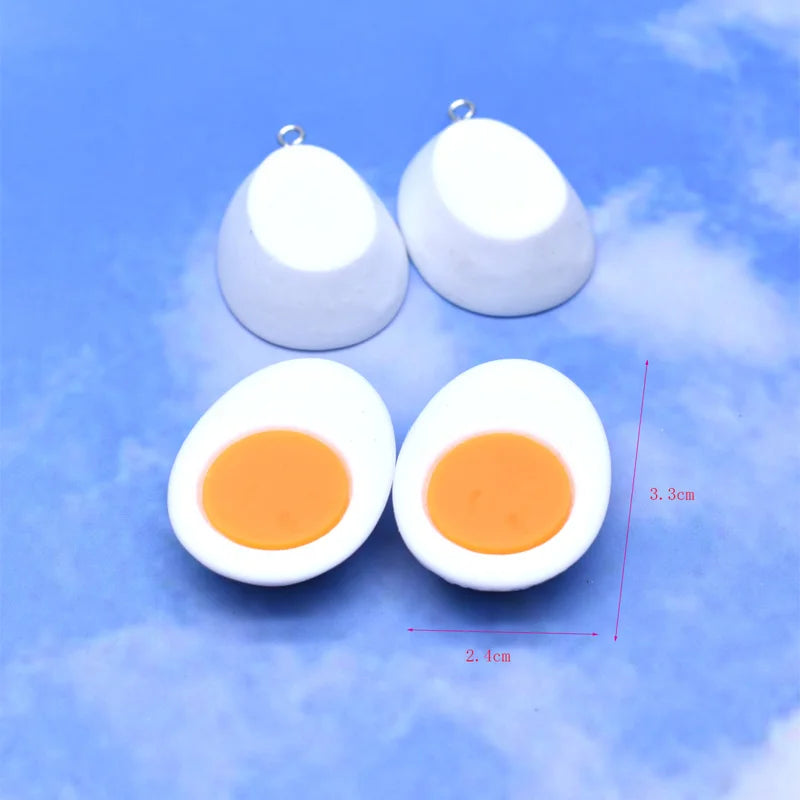 Hardboiled Egg Earrings - Ice Cream Cake