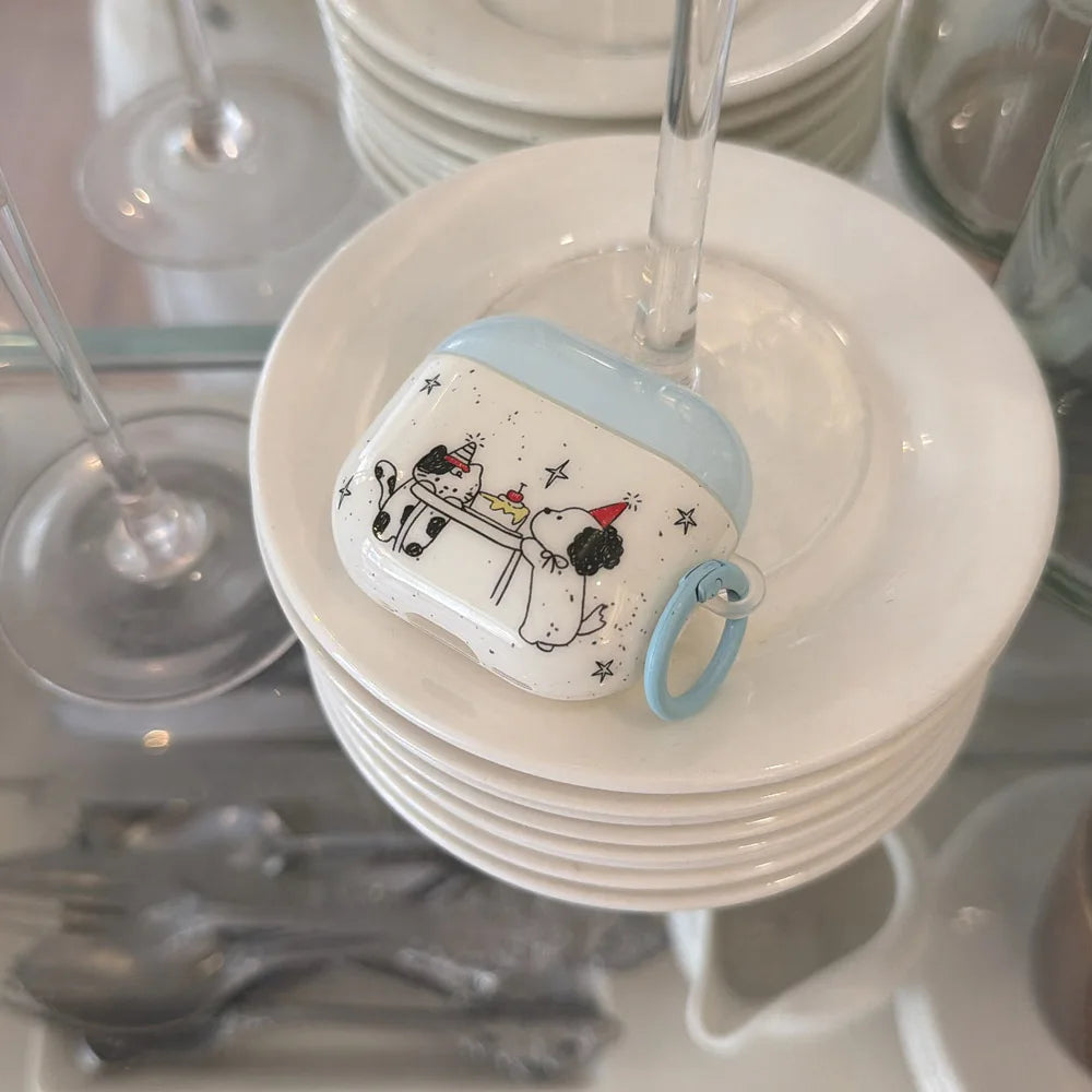 Kitty Cat and Puppy Dog Birthday Party AirPods Charger Case Cover
