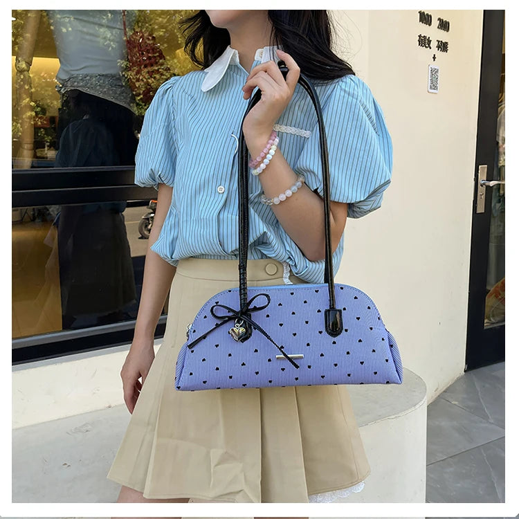 Retro American Style Crossbody Bag Women's Handbag Fashionable Handheld Bag Casual Single Shoulder Bag Simple Style Handbag - Ice Cream Cake