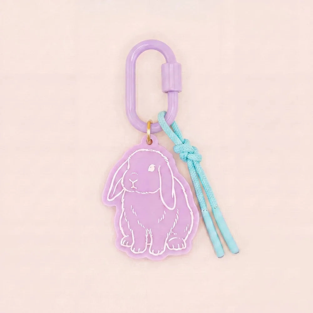 Printed Dog Rope Woven Acrylic Keychain Cat Rabbit Animals Series Pendant Cartoon Design Deer Bag Chain Charms DIY Accessories - Ice Cream Cake