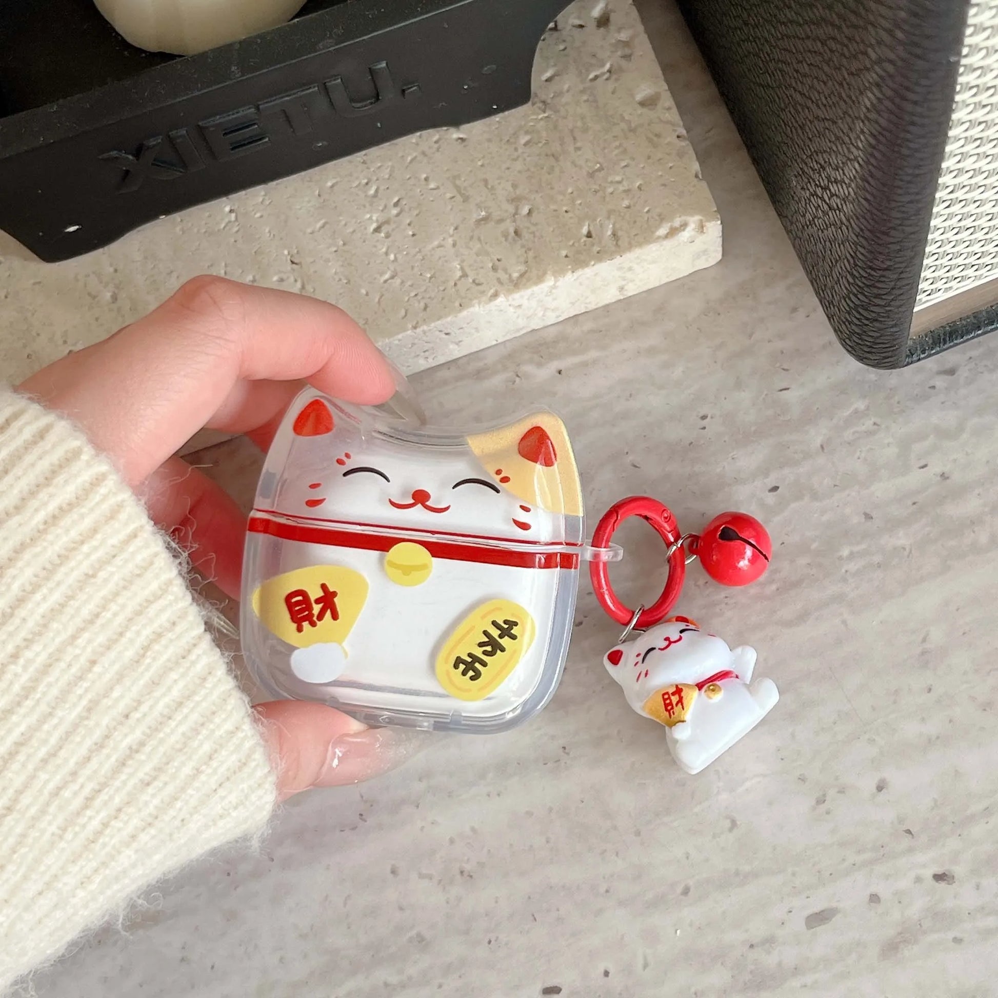 Cute cat rich happy new year cartoon shockproof earphone case lucky cover for apple airpods 4 1 pro 2nd 2 3 capa - Ice Cream Cake