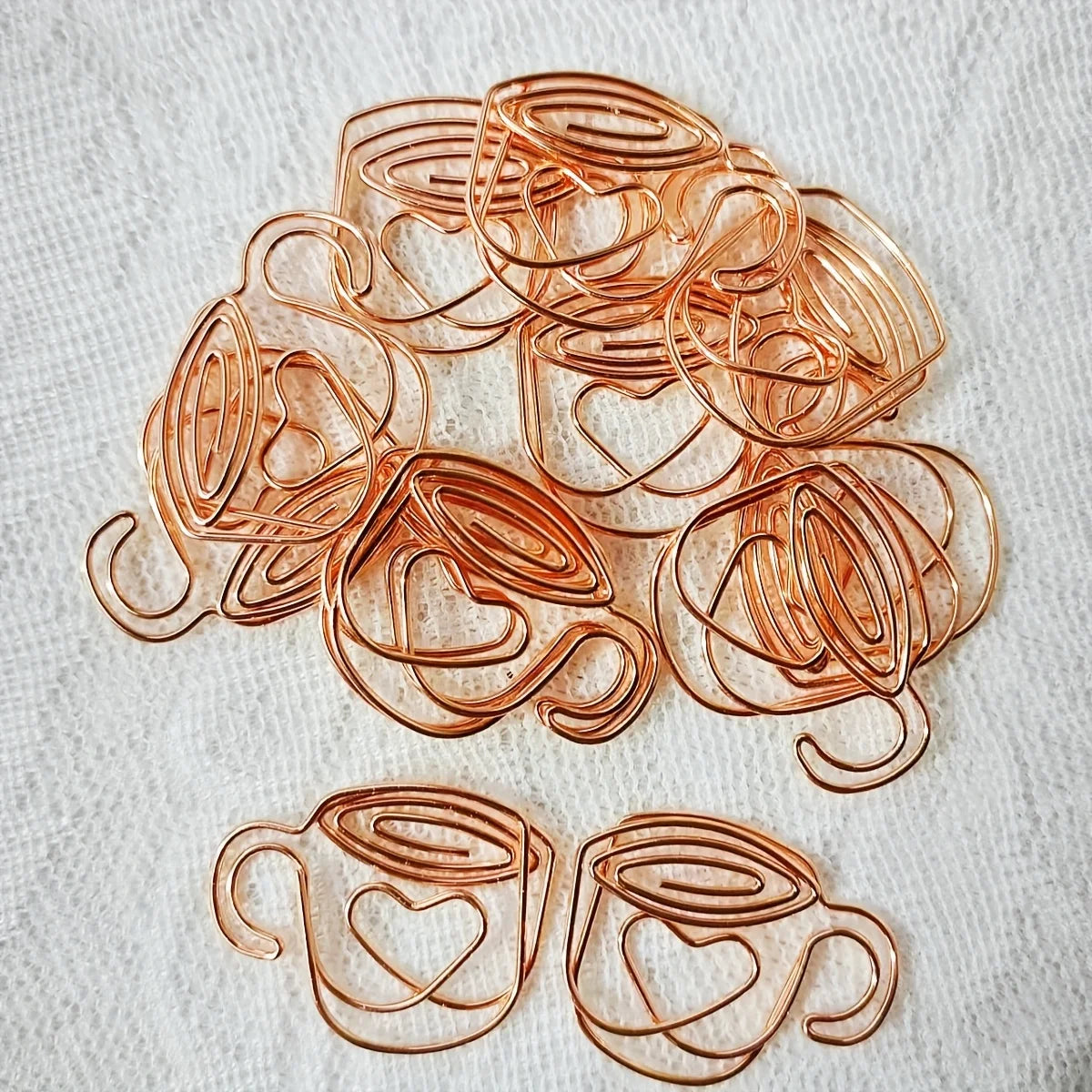 20Pcs Cute Love Cupid Shaped Paper Clips for Paperwork Office School Personal Use Wedding Decoration Supplies - Ice Cream Cake