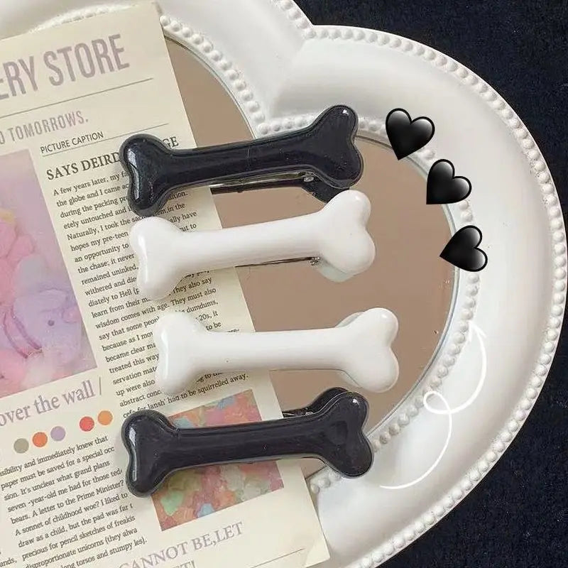 Bone Shaped Hair Clips