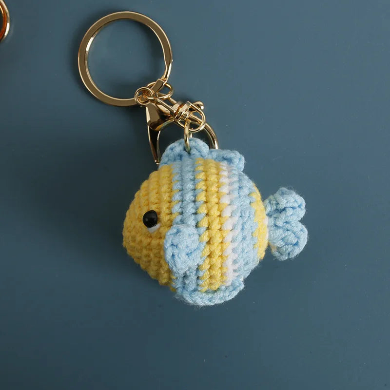 Handmade Crochet Ocean Friends Keychain Charm