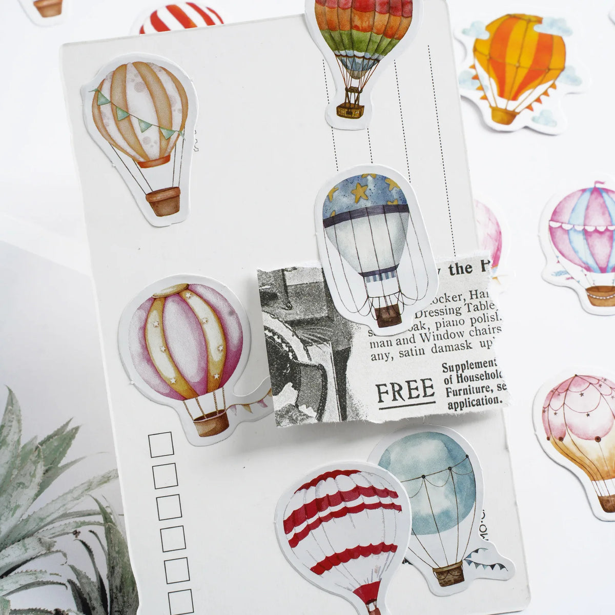 Hot Air Balloon Sticker Pack (45 Stickers)