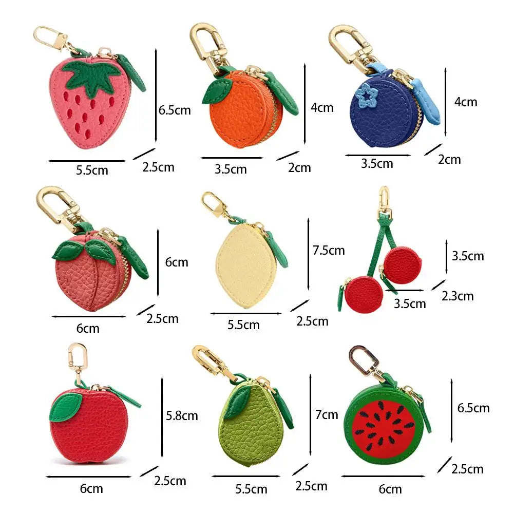 Fruity Clip-On Zipper Pouch Keychain
