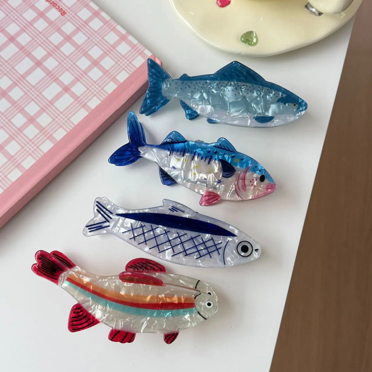 Glossy Acrylic Fish Hair Claw Clip