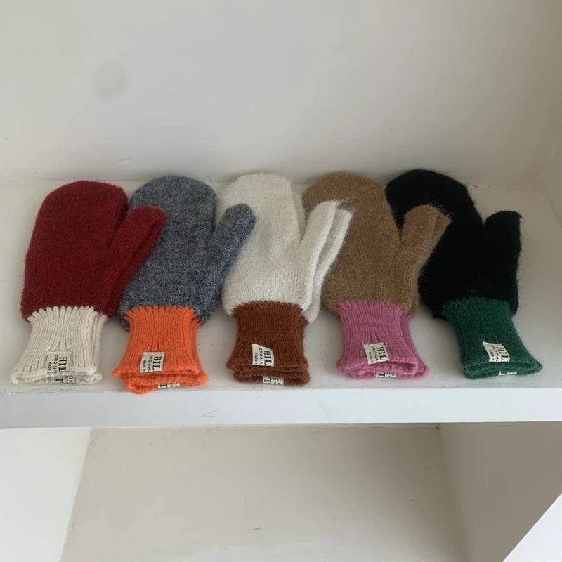 Colour Block Mittens