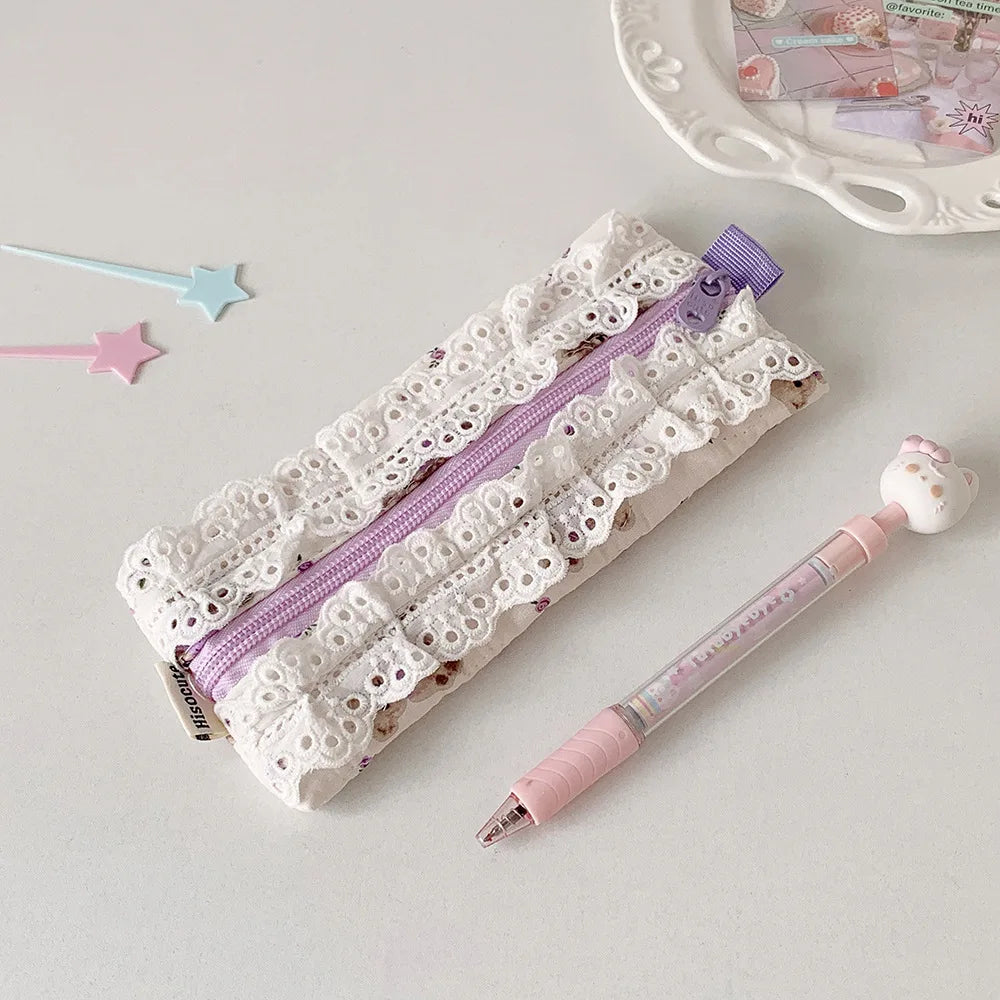 Quilted Lace Pencil Case