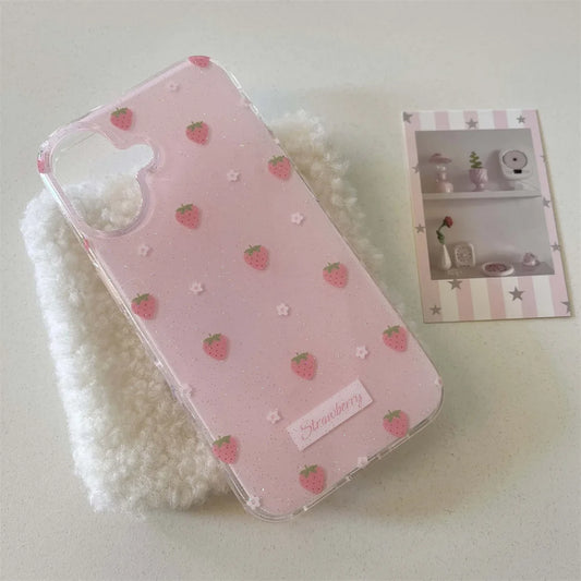 Strawberry Flower iPhone Case - Ice Cream Cake