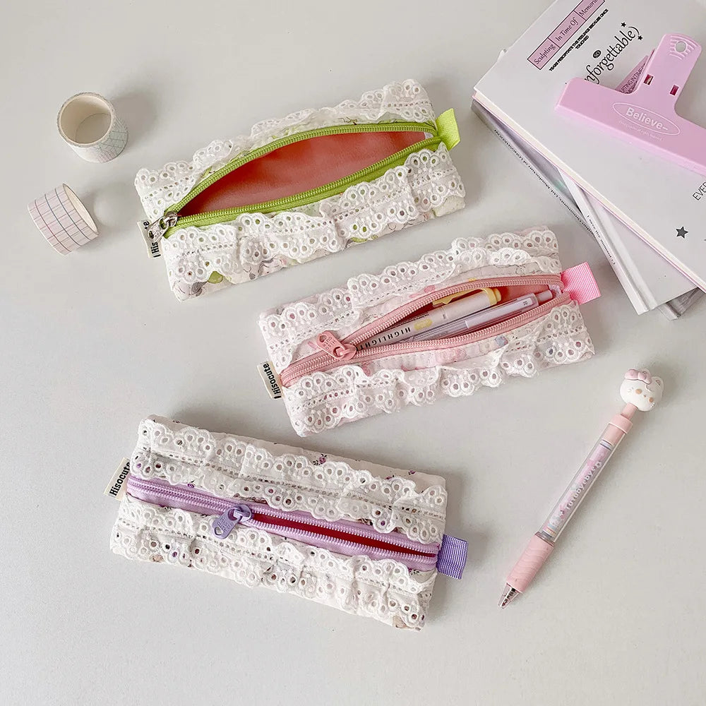 Quilted Lace Pencil Case