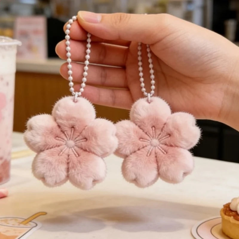 Sakura Plush Keychain Charm