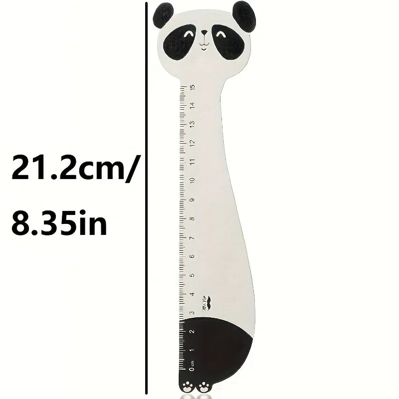 5 animal shaped rulers - decorative and practical measuring tools, classroom, holiday gifts, classroom accessories, fun design - Ice Cream Cake