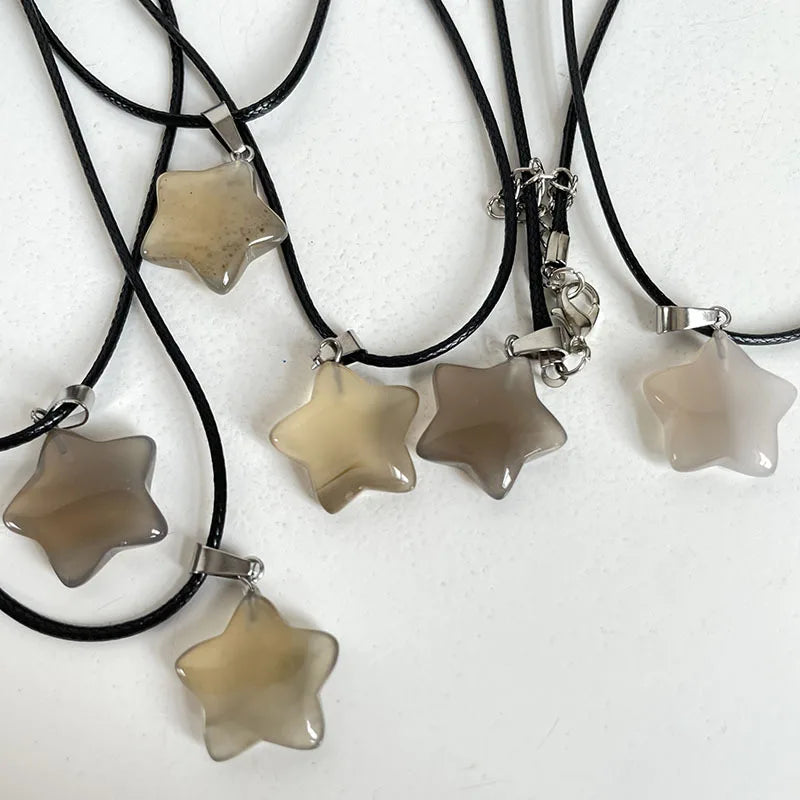 Star Shaped Stone Pendant Necklace