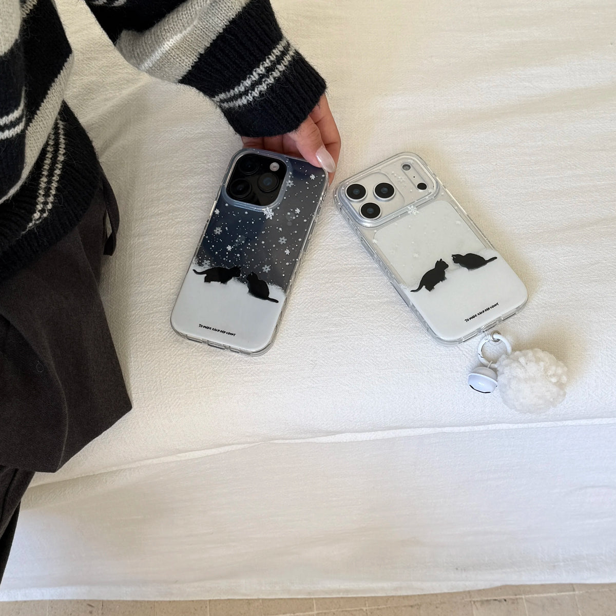 Snowy Winter Cats iPhone Case