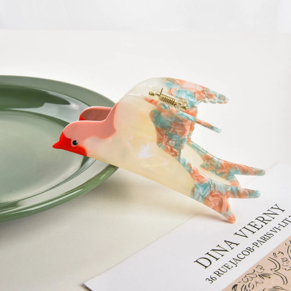 Glossy Acrylic Sparrow Hair Claw Clip