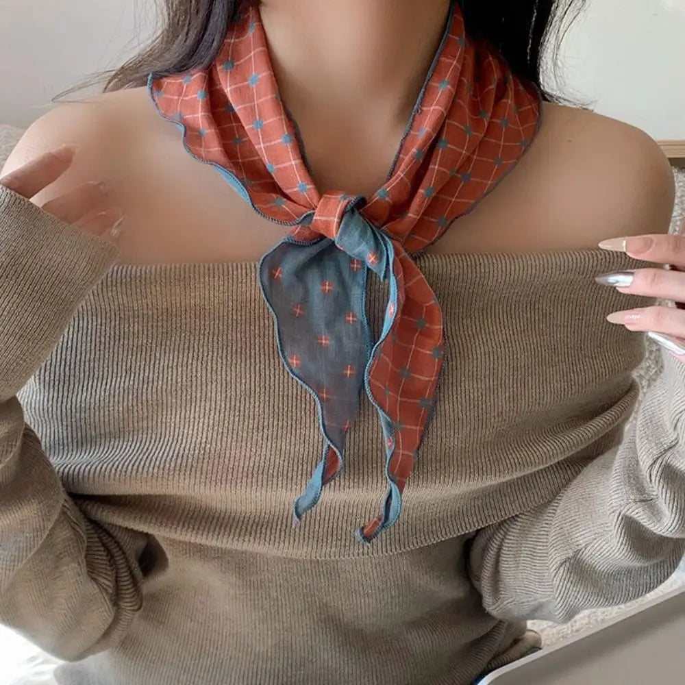Revesrible Check Pattern Scarf