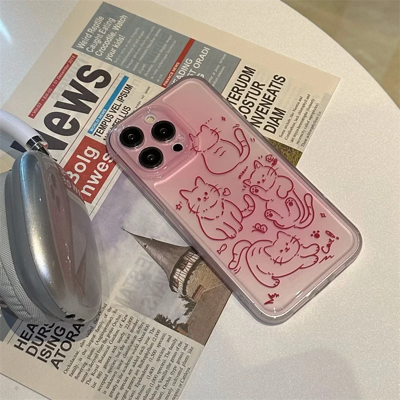 Pink Cats iPhone Case