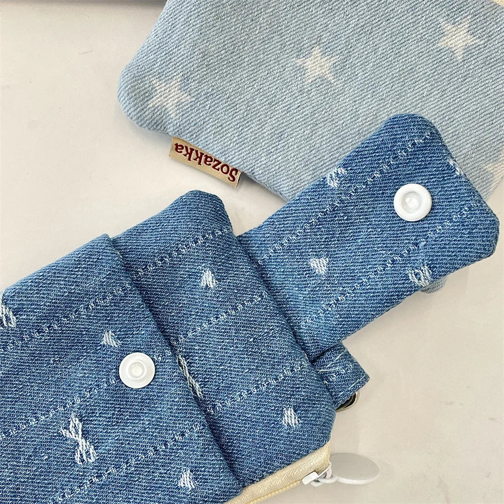 Denim Mini Zipper Pouch
