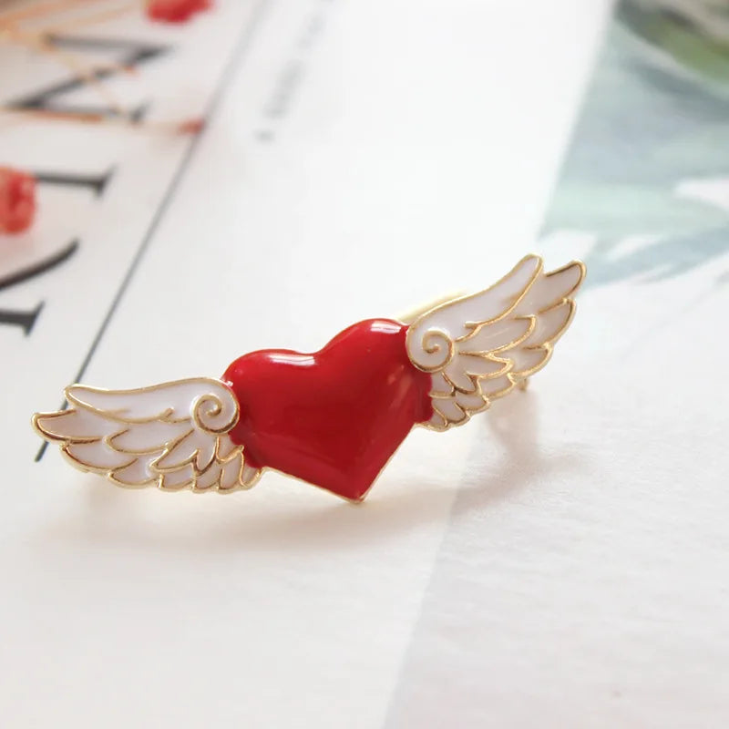 Winged Heart Enamel Pin - Ice Cream Cake