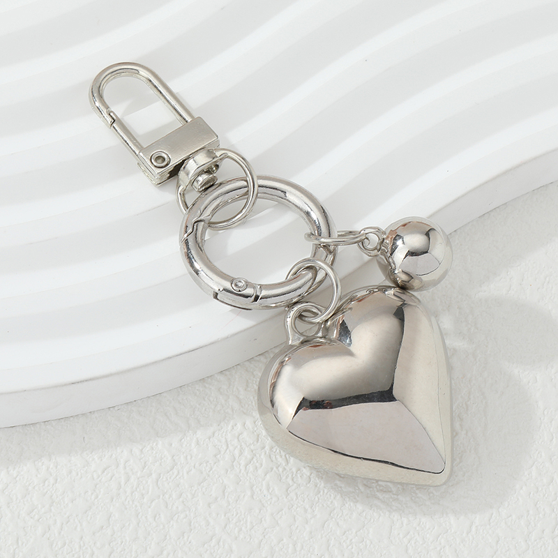 Silver Heart Bell Clip On Charm